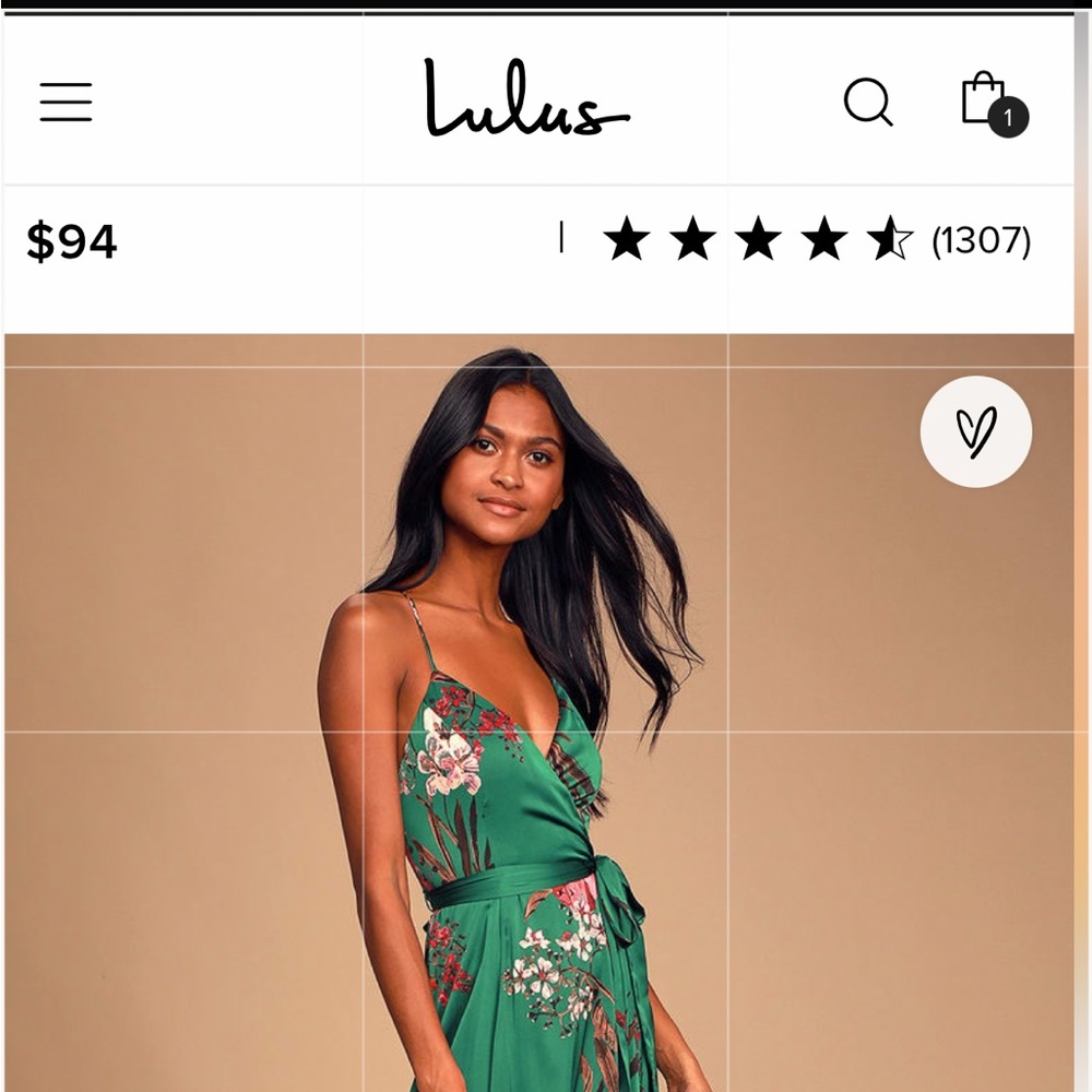 Lulus Still the One Emerald Green Floral Print Satin Maxi Dress